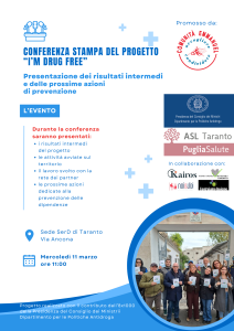 Conferenza stampa del progetto “I’m Drug Free”